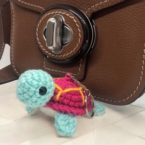 Hand Crochet  Sea Turtle  Amigurumi Keychain Bag Accessories